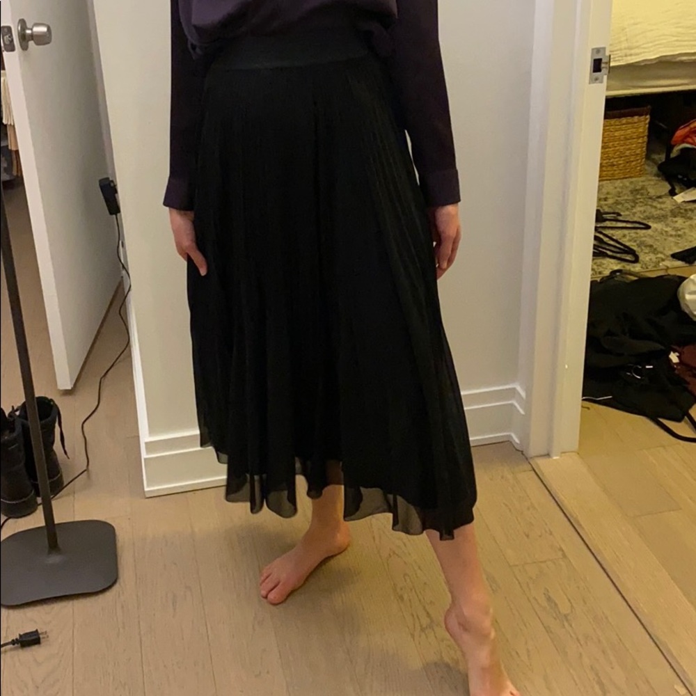 Aritzia pleated chiffon skirt